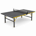 Tavolo da ping pong pieghevole da interno 274 × 152,5 × 76 cm in MDF e acciaio, nero, giallo e bianco